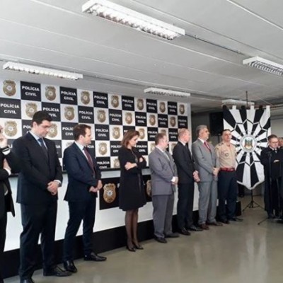Sindha presente na inauguração da Divisão Estadual de Combate à Corrupção e à Lavagem de Dinheiro 