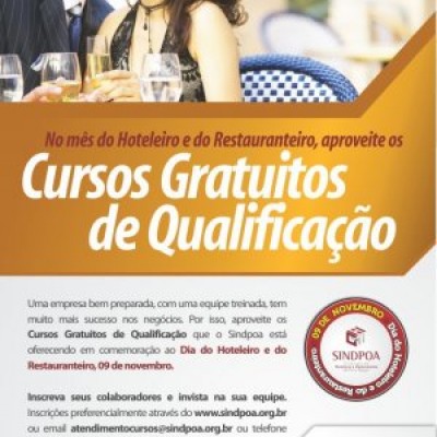 Cursos de hotelaria e gastronomia grátis