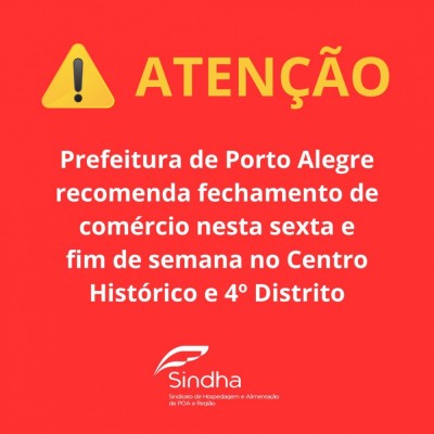 PREFEITURA RECOMENDA FECHAMENTO DE COMÉRCIO NESTA SEXTA E FIM DE SEMANA NO CENTRO HISTÓRICO E 4º DISTRITO