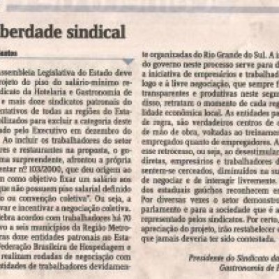 Sindpoa permanece mobilizado para exclusão da categoria no Piso Regional