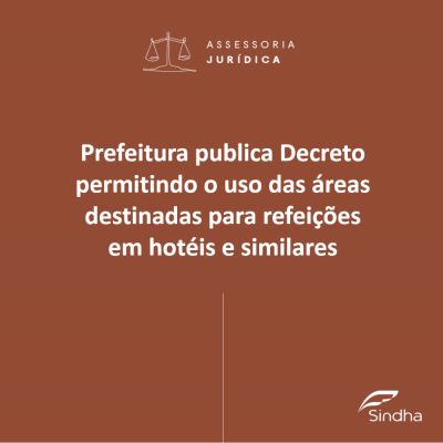 Novo Decreto permite uso das áreas destinadas para refeições em hotéis e similares