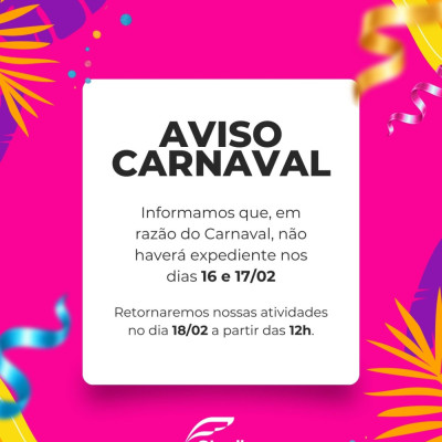 Aviso Carnaval