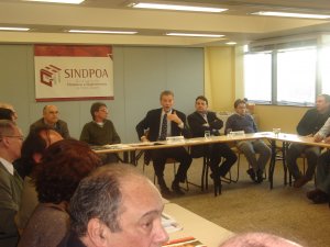 José Fortunati e o Secretário Municipal de Turismo esteviveram presentes na Reunião de Diretoria do SINDPOA