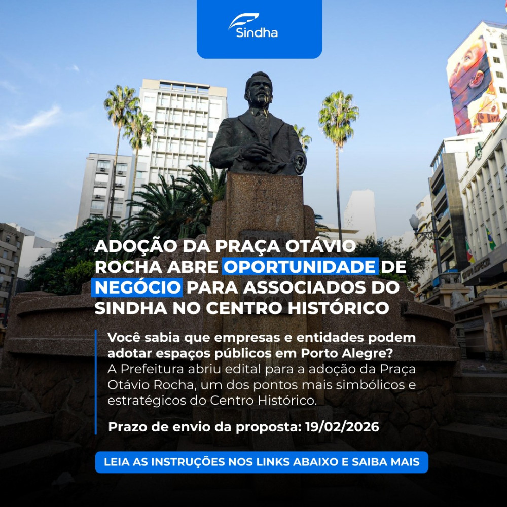 Ado&ccedil;&atilde;o da Pra&ccedil;a Ot&aacute;vio Rocha abre oportunidade para associados do SINDHA no Centro Hist&oacute;rico