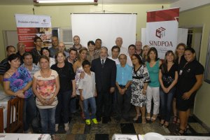 Sindpoa é integração o ano inteiro - Diretores estiveram em Canoas e Esteio