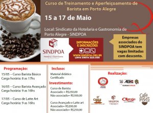 Inscrições para o curso de barista