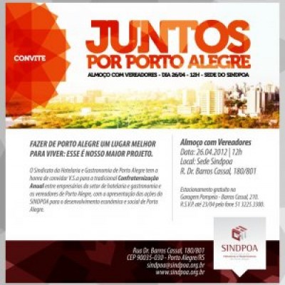 Tradicional reunião-almoço com vereadores no dia 26 - Na pauta o caderno de propostas da entidade