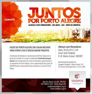 Tradicional reunião-almoço com vereadores no dia 26 - Na pauta o caderno de propostas da entidade