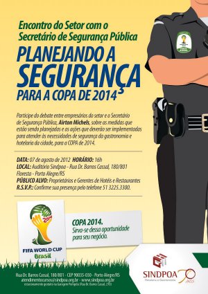 Secretário Estadual de Segurança no Sindpoa - Copa do Mundo entre os assuntos da pauta do dia 7/8