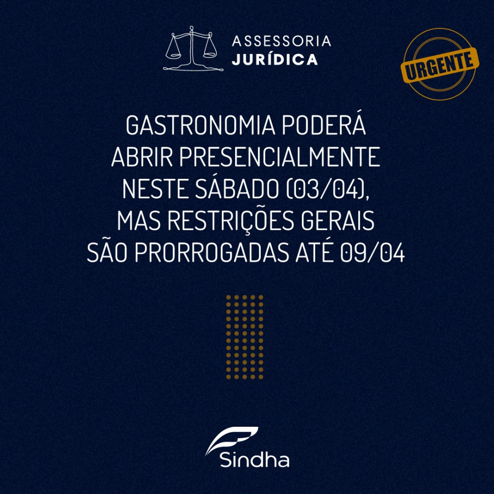 Governador autoriza abertura de restaurantes e similares no sábado do dia 03/04