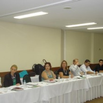 Maria Isabel (Superintendente) e Rosecler Heineck (Gerente Administrativo) participaram do Encontro de Avaliadores.