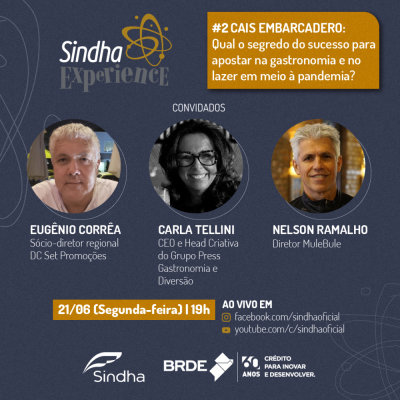 Cais Embarcadero: Sindha Experience abordará a aposta na gastronomia e lazer em meio à pandemia